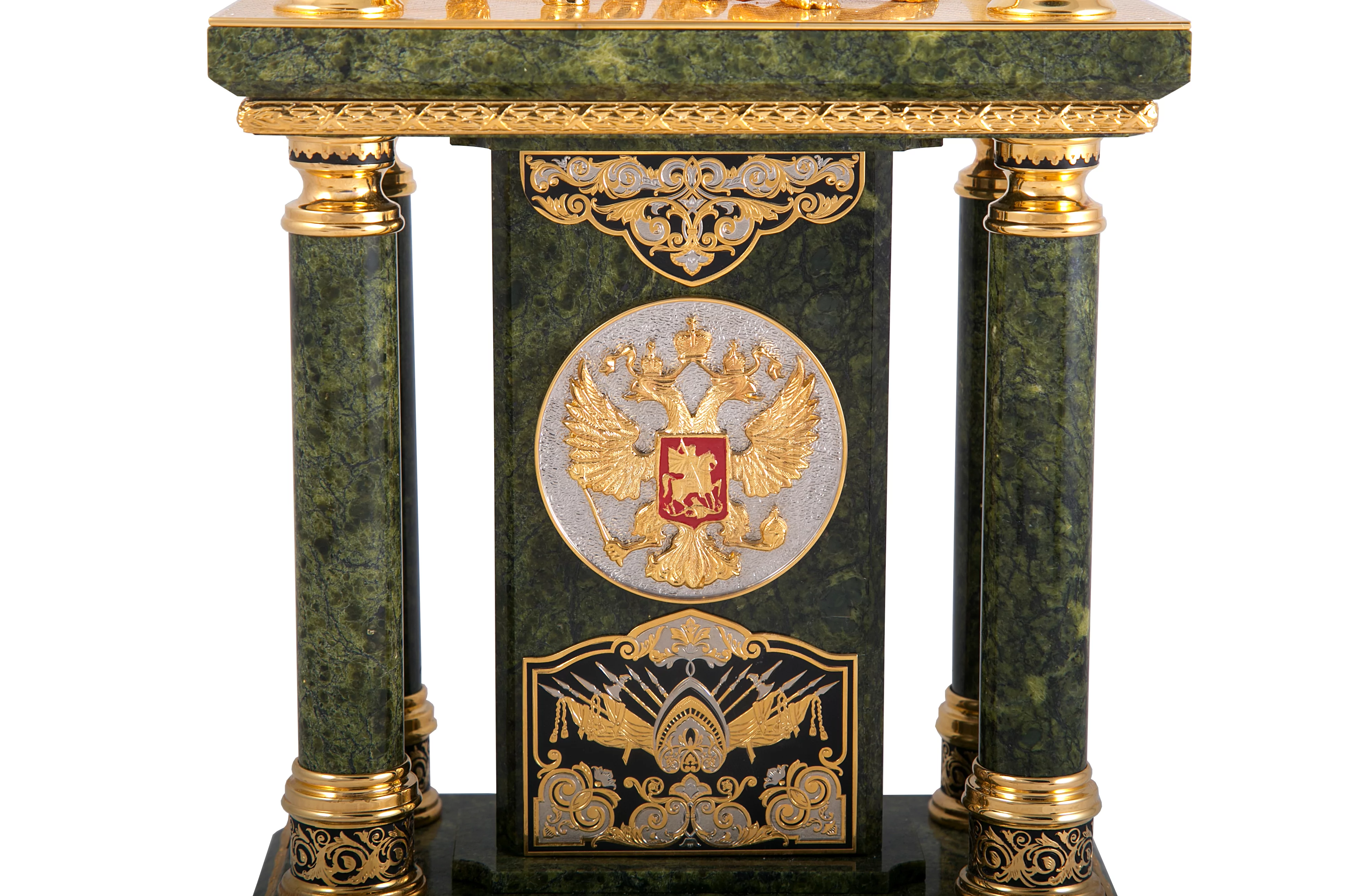 Часы каминные Георгий Победоносец (змеевик) 0З-00002565 (6)