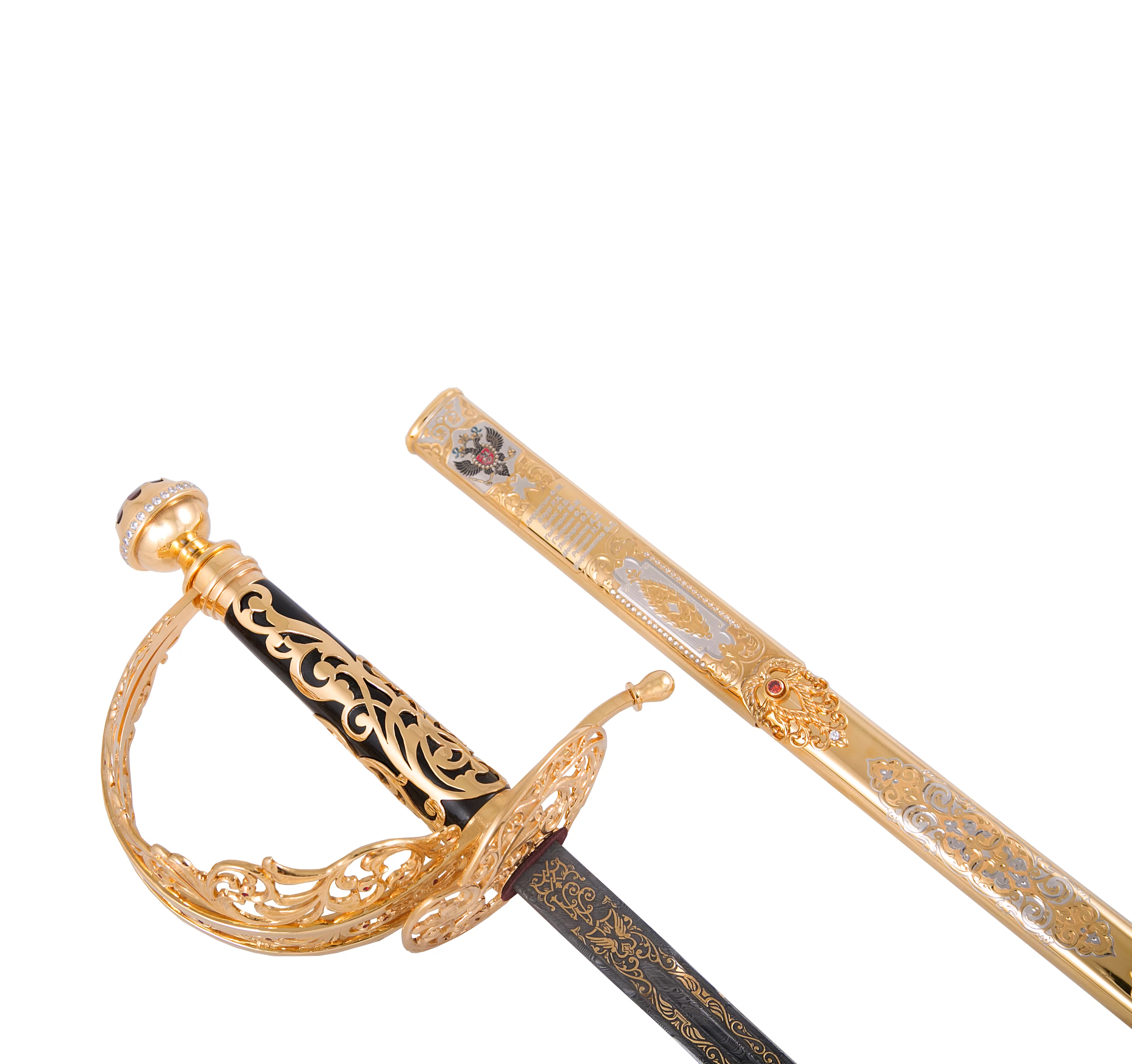 Шпага Полководцы Петра I (сталь дамасская) 0З-00003377 (4)