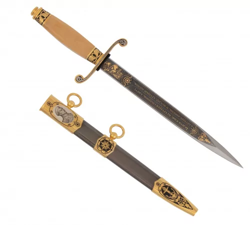 Дорогой Кортик Офицерский Адмирал П.С. Нахимов (сталь ЭИ-107) 0З-00003265 (3)
