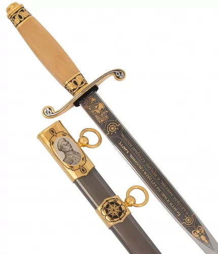 Кортик Офицерский Адмирал П.С. Нахимов (сталь ЭИ-107) 0З-00003265 (6)