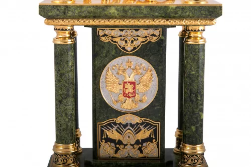 Часы каминные Георгий Победоносец (змеевик) 0З-00002565 (6)
